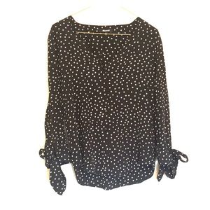 Star print madewell button front shirt